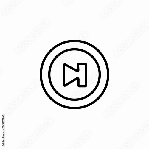 media skip backward icon sign vector