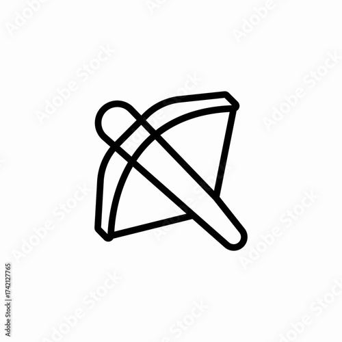 mechanical shooting bow icon sign vector
