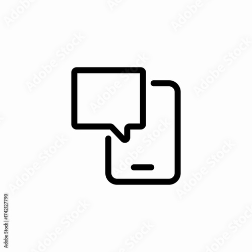 mobile message text icon sign vector