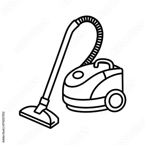 Vacuum Cleaner Illustration, Household Appliance, Carpet Cleaning, Line Art, Home Cleaning, Floor Care, Dust Removal, Cleaning Equipment, Housekeeping, Appliance