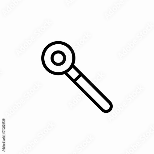 single magnifying glass icon sign vector