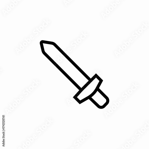 single sharp weapon icon sign vector