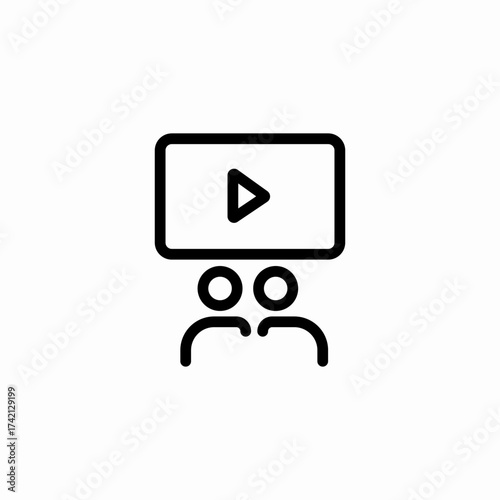 video playback viewers icon sign vector