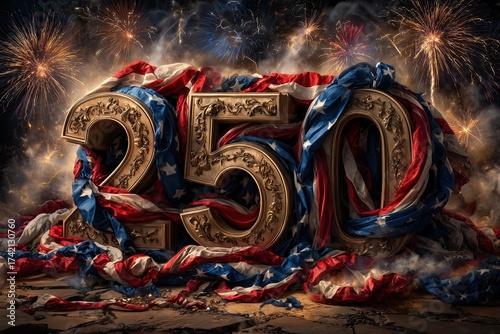 america 250 years anniversary poster