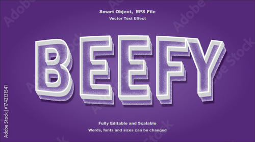 Beefy Text Effect  Bold, Chunky and Powerful Typography Design.