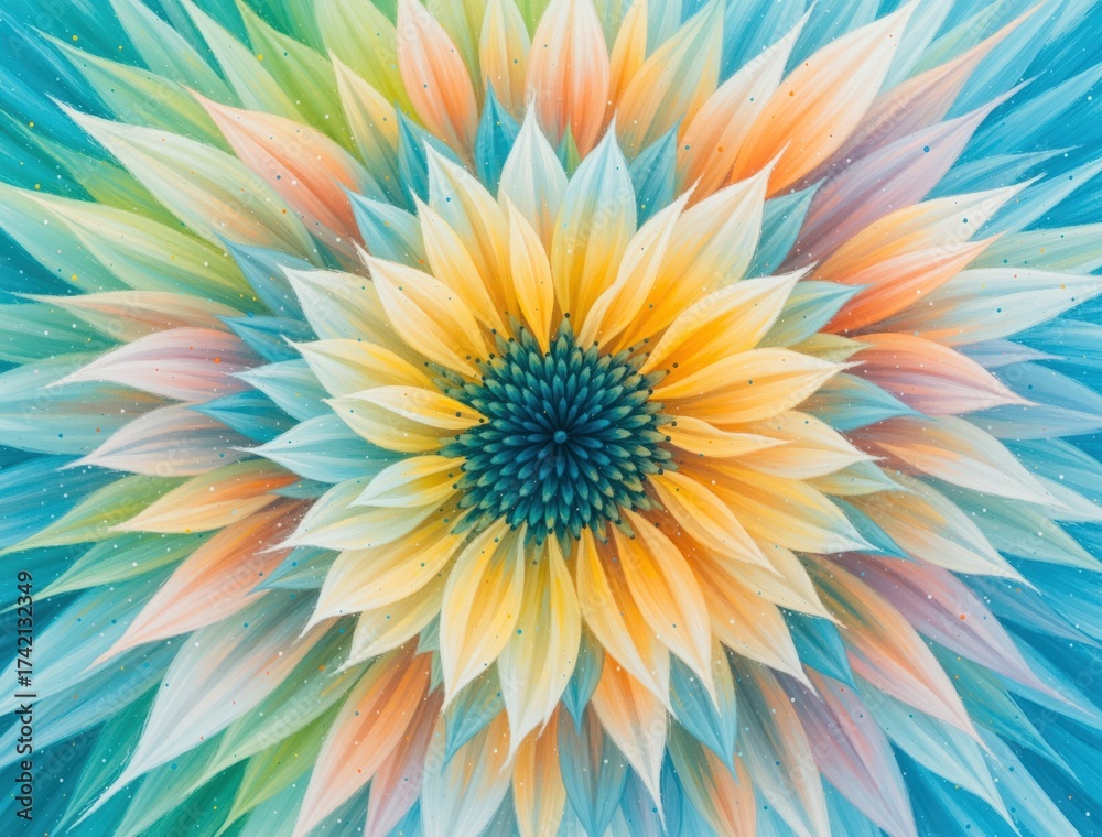 Obraz premium Colorful flower painting creating abstract floral art design