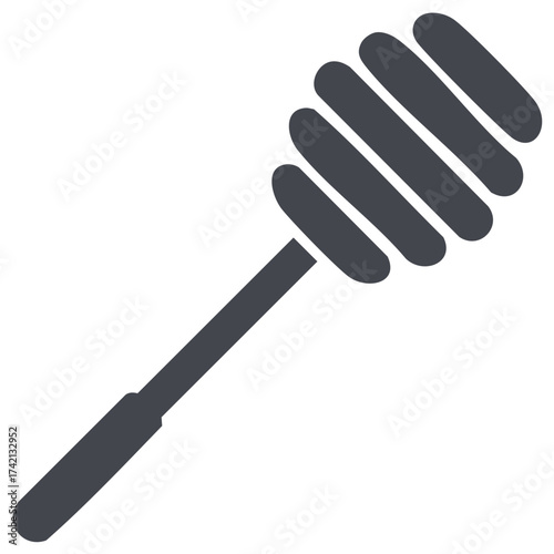 Isolated honey dipper icon illustration dark gray