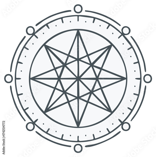 Sacred Geometry Star Symbol Abstract Design Element
