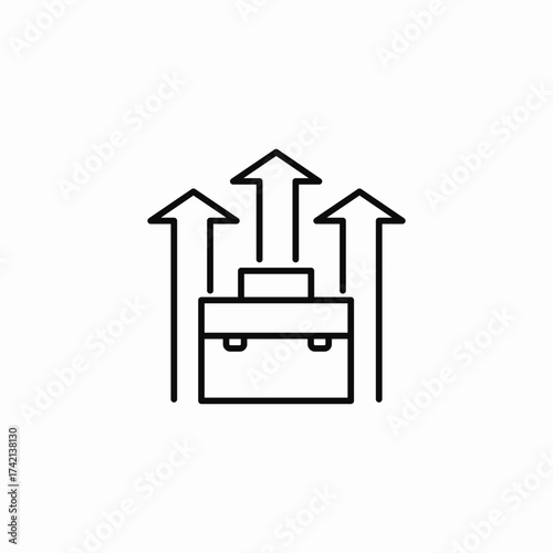 career growth opportunity icon sign vector