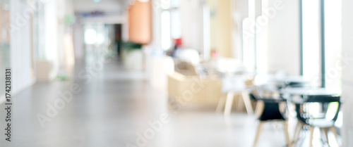 Blurred background : blur office with bokeh light background, banner, business concept