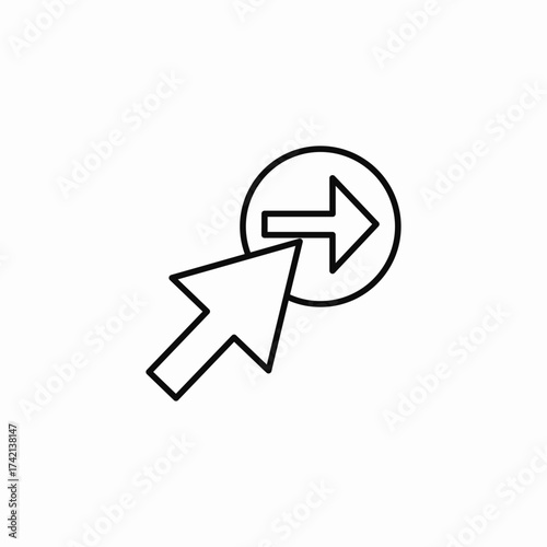 click proceed next icon sign vector