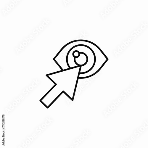 click view insight icon sign vector