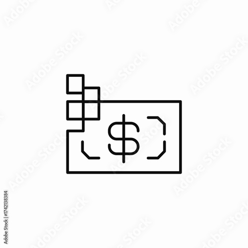 digital currency finance icon sign vector