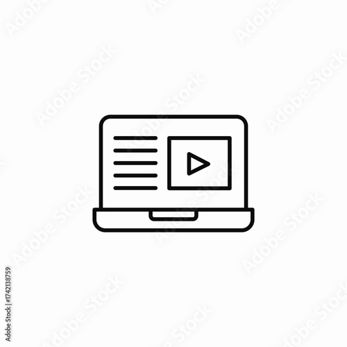 online media content icon sign vector