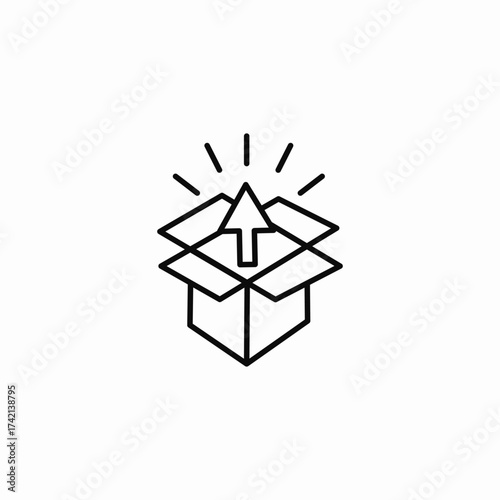 out of the box idea icon sign vector