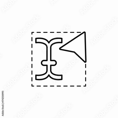 select text edit icon sign vector