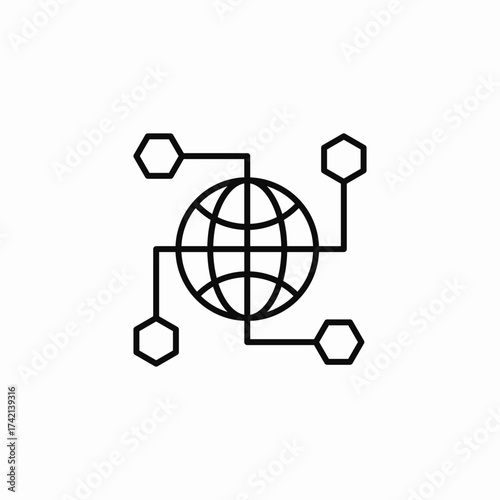 worldwide network connection icon sign vector