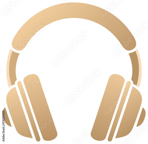Beige Headphones Over Ear Style for Music Listening Audio Equipment Accessory