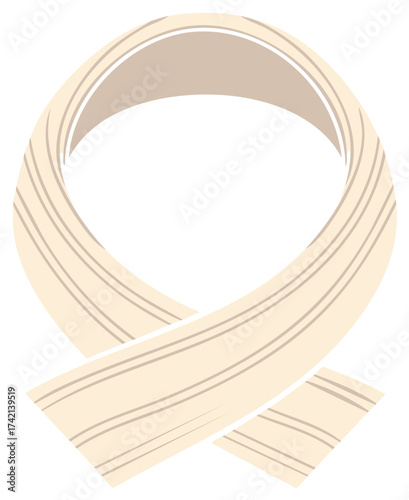 Pale Yellow Ribbon Symbol for Awareness and Support