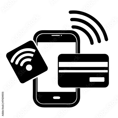 Contactless payment with smartphone and credit card using wireless technology