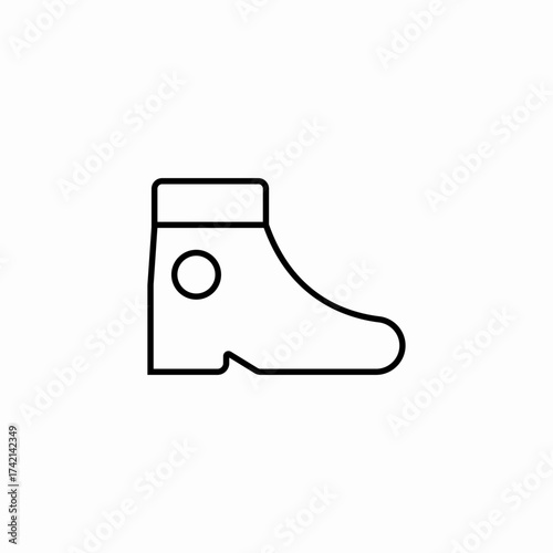 ankle boot footwear icon sign vector