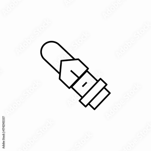 sheathed utility pocket knife icon sign vector