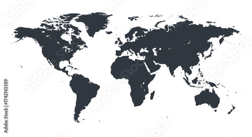 World Map Graphic Illustrating Global Geography And International Connections Between Continents