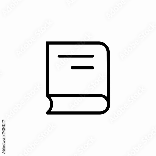 bound paper pages icon sign vector