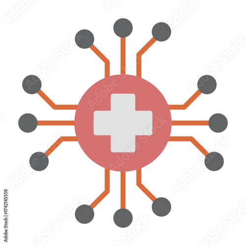 AI in Healthcare Icons – Smart Medical Technology Vector