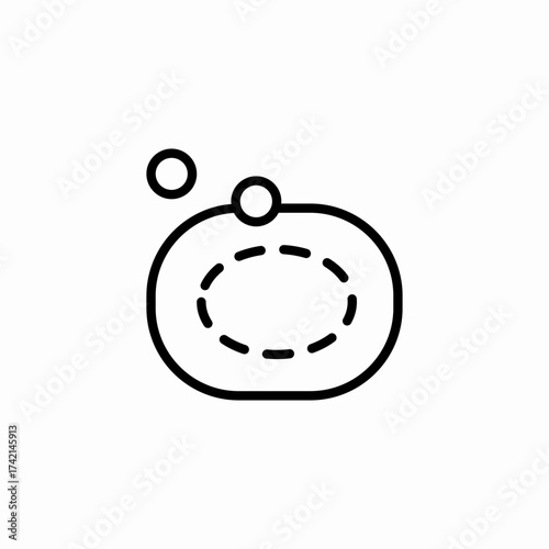 oval race track icon sign vector