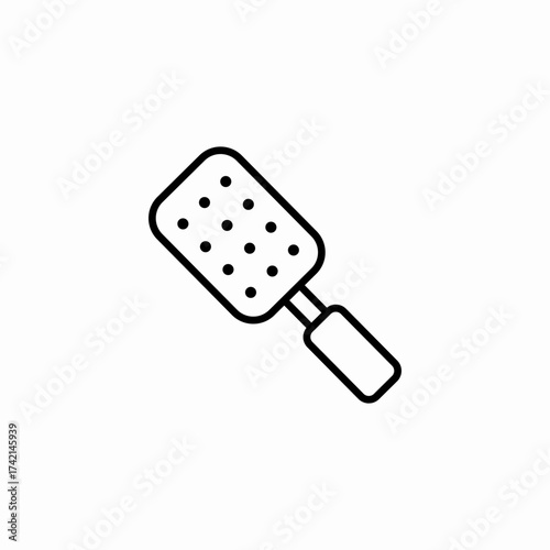 paddle hair brush icon sign vector
