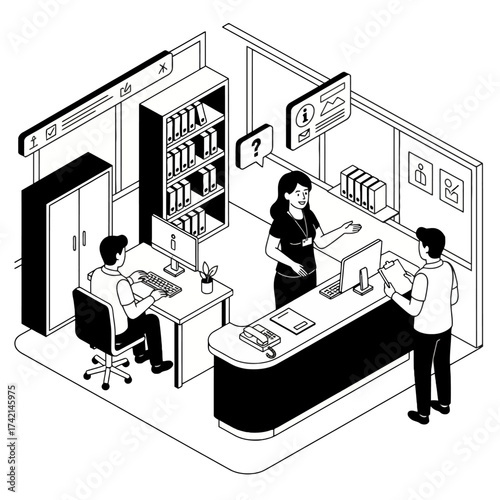 Information Clerk.ai: Customer Service Receptionist and Office Support Vector for Business