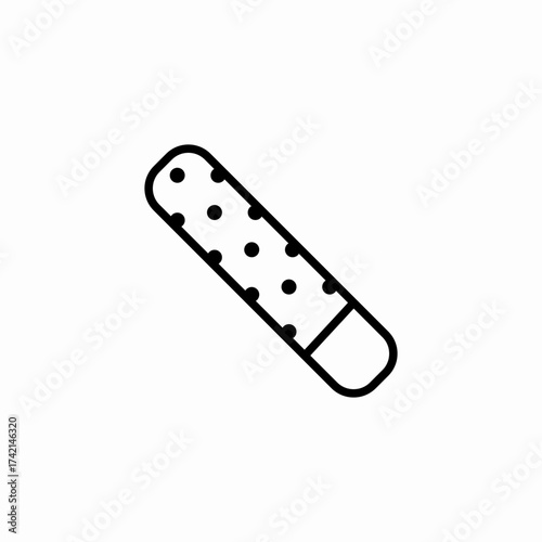 spotty nail file icon sign vector