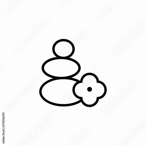 stacked spa stones icon sign vector