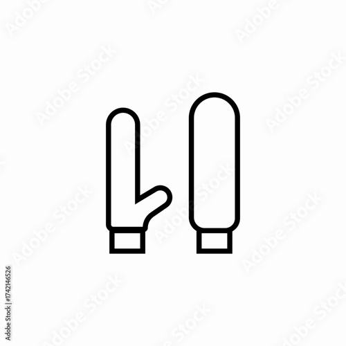 winter warm mittens icon sign vector