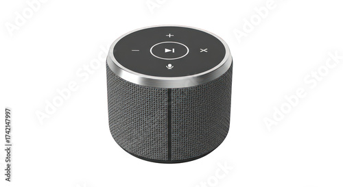 Portable speaker isolated on transparent background