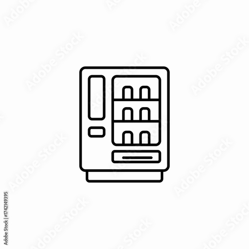 automatic snack dispenser icon sign vector