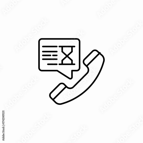 call waiting message icon sign vector