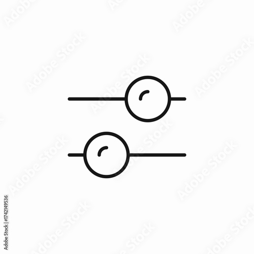 audio slider controls icon sign vector
