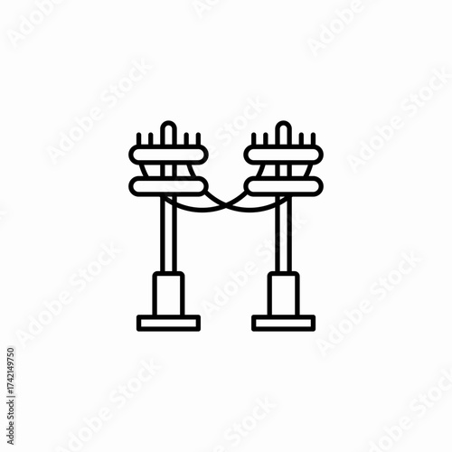 electrical power insulators icon sign vector