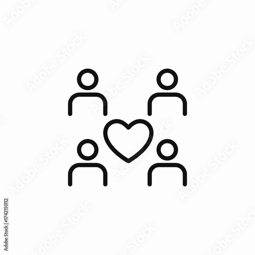 group of people love icon sign vector