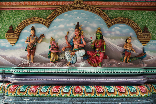 Canvas Print Details inside the Sri Mahamariamman Temple in Kuala Lumpur, Malaysia
