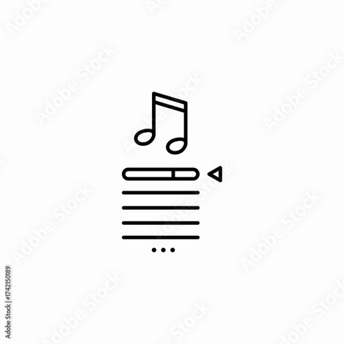 playlist audio controls icon sign vector