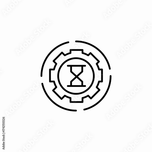 process speed hourglass icon sign vector