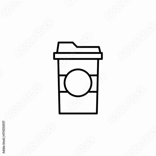 takeaway coffee cup icon sign vector