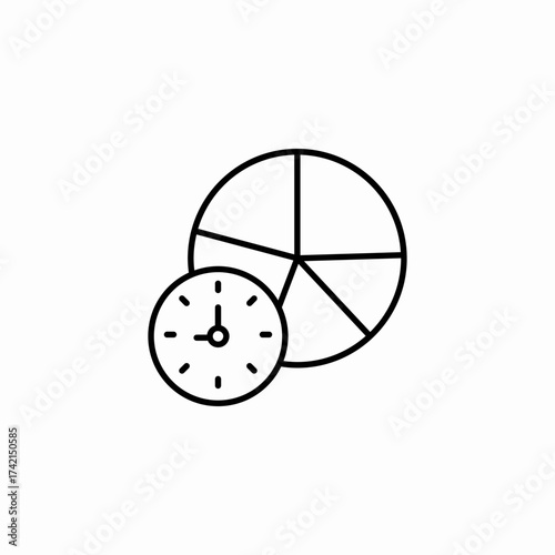 time data analysis icon sign vector