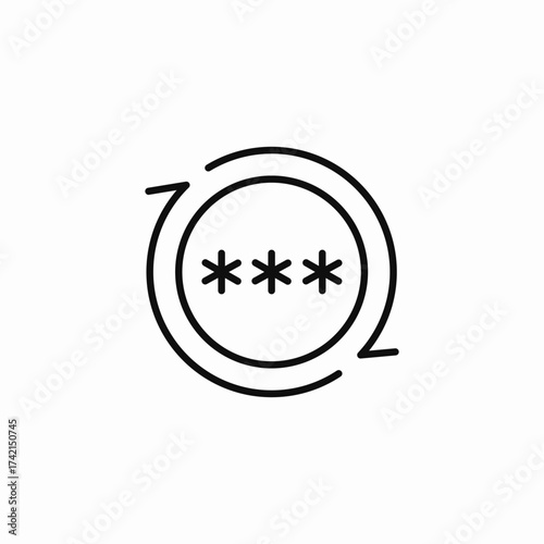 password reset arrows icon sign vector