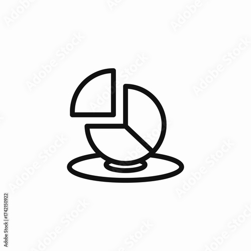 pie chart analysis icon sign vector