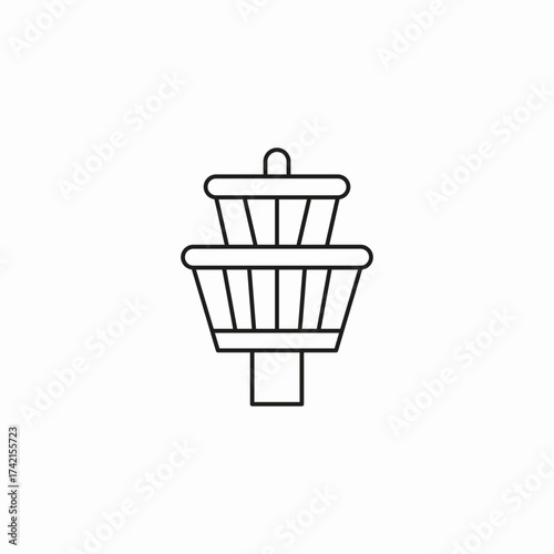 airport control tower icon sign vector