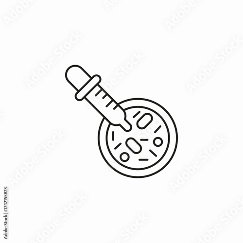 pipette petri dish icon sign vector